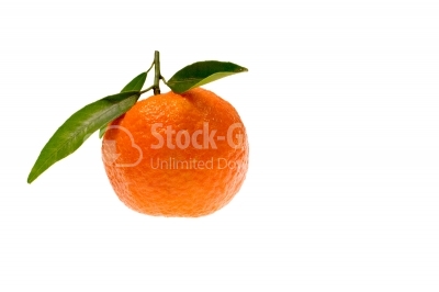 Tangerine isolated on white