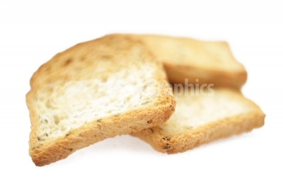 Toast bread isolated on a white background