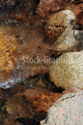 Volcanic rock and water