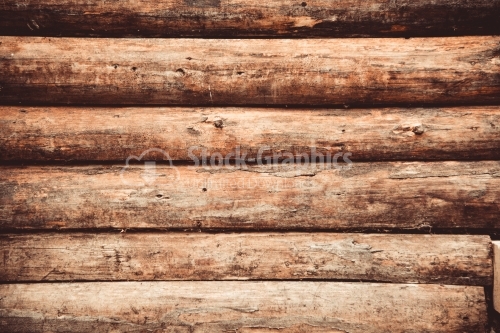 Wall of a wooden house