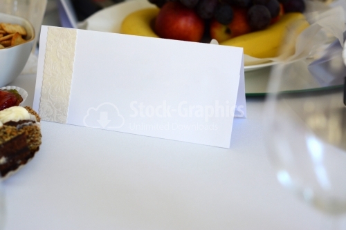 Wedding envelope placed on a table