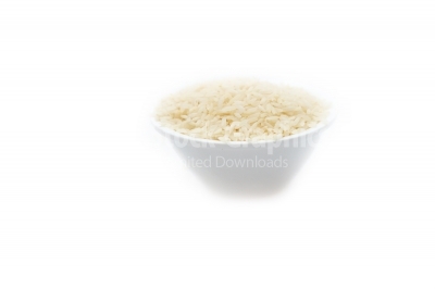 White bowl with rice