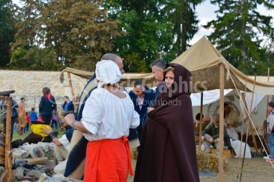 Womens participating on a medieval festival
