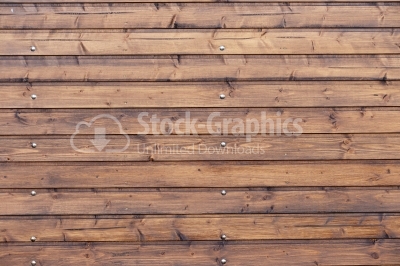 Wooden planks with nails