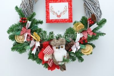 Wreath with tag for text