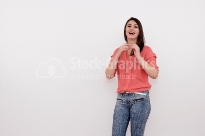 Young beautiful woman. She is laughting