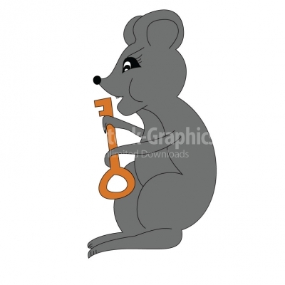 Bad Mouse holding a key