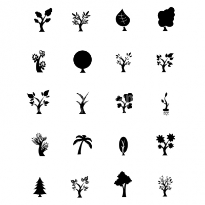 Black Symbols - Trees - Illustration