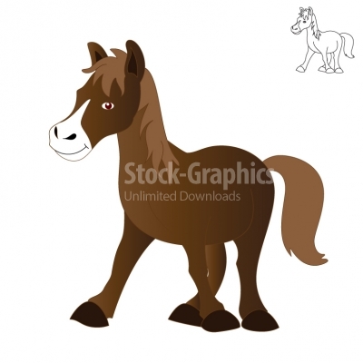 Brown horse just standing.