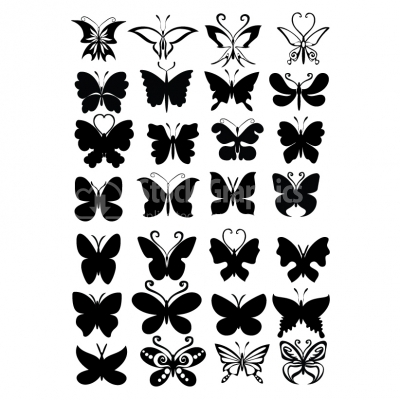 Butterfly shapes - Illustration