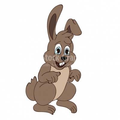 Cartoon Happy Rabbit - Illustration