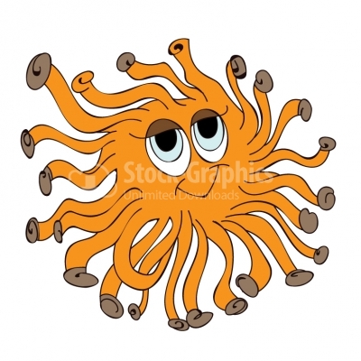 Cartoon jellyfish - Illustration