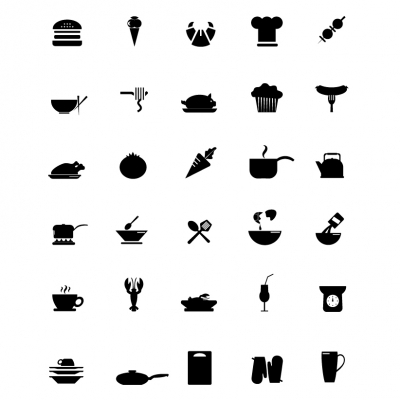 Cooking Icons - Black Series - Illustration