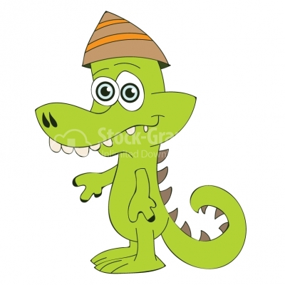 Crocodile Cartoon - Illustration