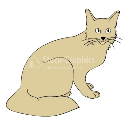Cute cat cartoon - Illustration