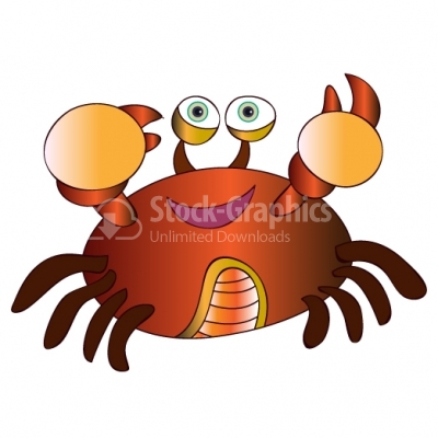 Cute crab cartoon - Illustration
