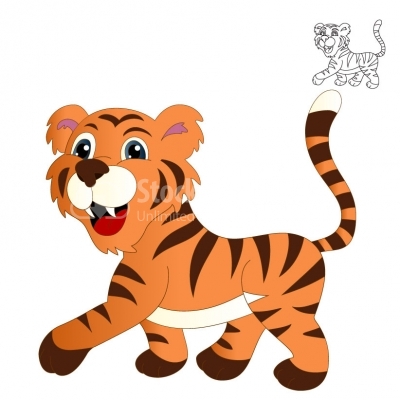 Cute little Tiger - Illustration