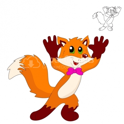 Cute vector fox