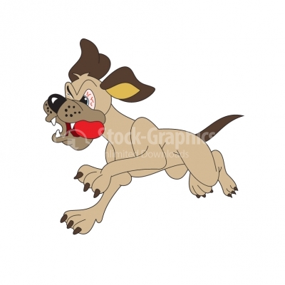 Dog Running - Illustration