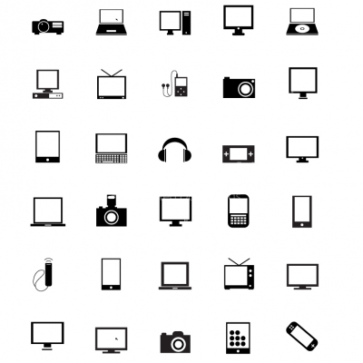 Electronics icons - Illustration