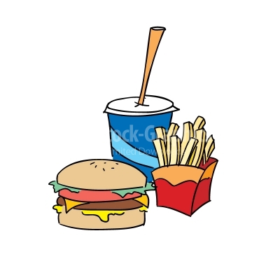 Fast Food Colorful Vector Clipart