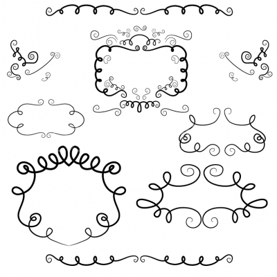 Frames and borders vector - Illustration