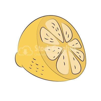 Fresh lemon illustration