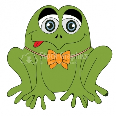 Frog with bow