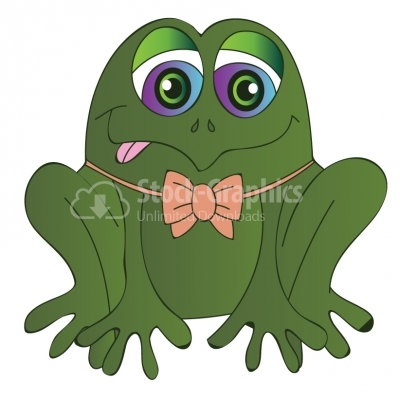 Frog with bow