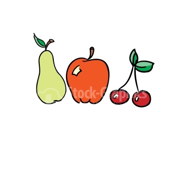 Fruits Colorful Vector Clipart