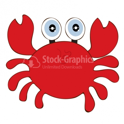 Funny crab cartoon Illustration