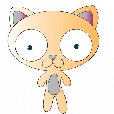 Googly Eyed Cat - Illustration