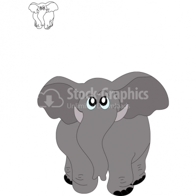 Happy Elephant - Illustration