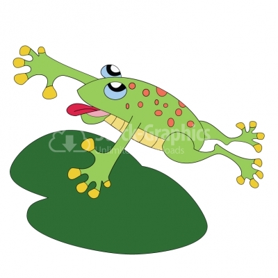 Happy leaping frog - Illustration