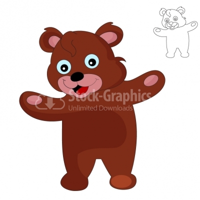 Happy Teddy Bear - Illustration