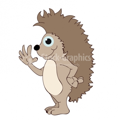 Hedgehog with flower - Illustration