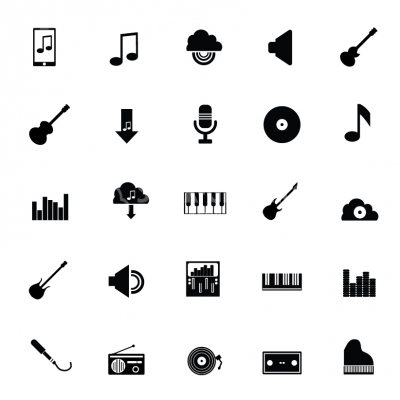 Music & Audio icons - Illustration