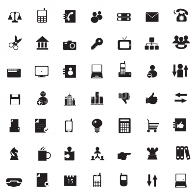 Office and Business icons Illustration