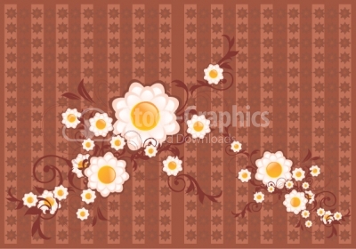 Ornamental flower vector background