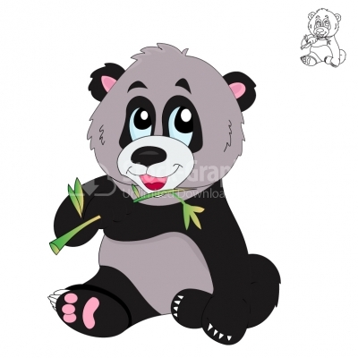 Panda bear cartoon