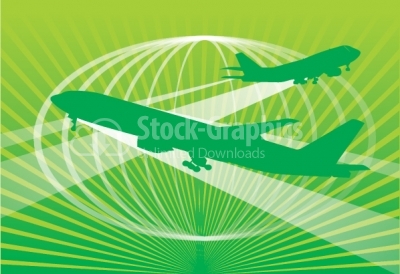 Plane vector background