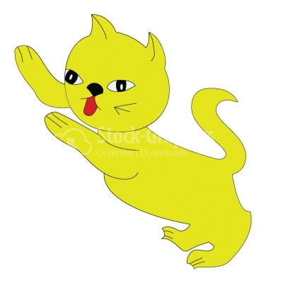 Playful cat Illustration