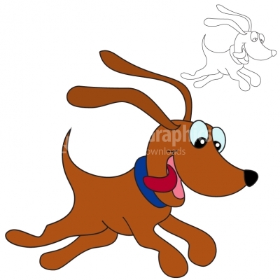 Running dog - Illustration