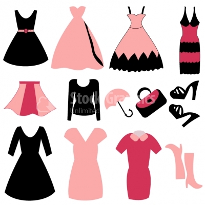 Set of clothes and accessories Illustration