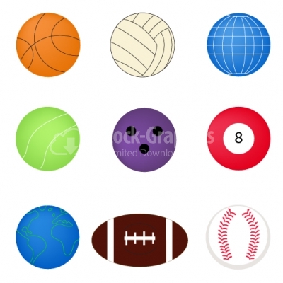 Sports ball set - Illustration