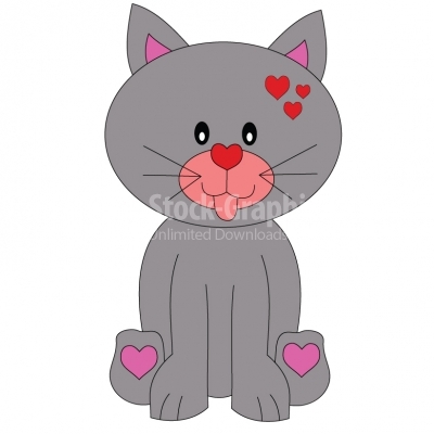 Valentine cute kitten