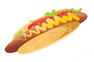 Vector hot-dog