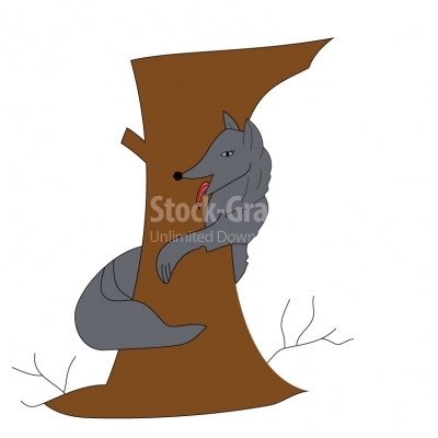 Wolf at ambush - Illustration